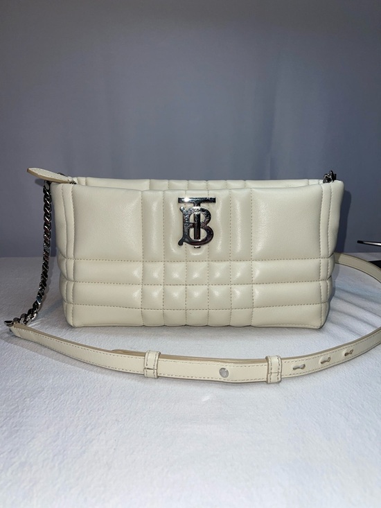 Burberry Handbags - Burberry Lola Quilted Leather Shoulder Bag in Cream
